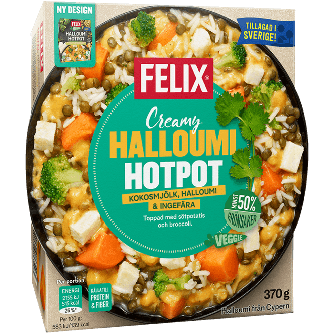 Huvudbild Felix Creamy Halloumi Hotpot