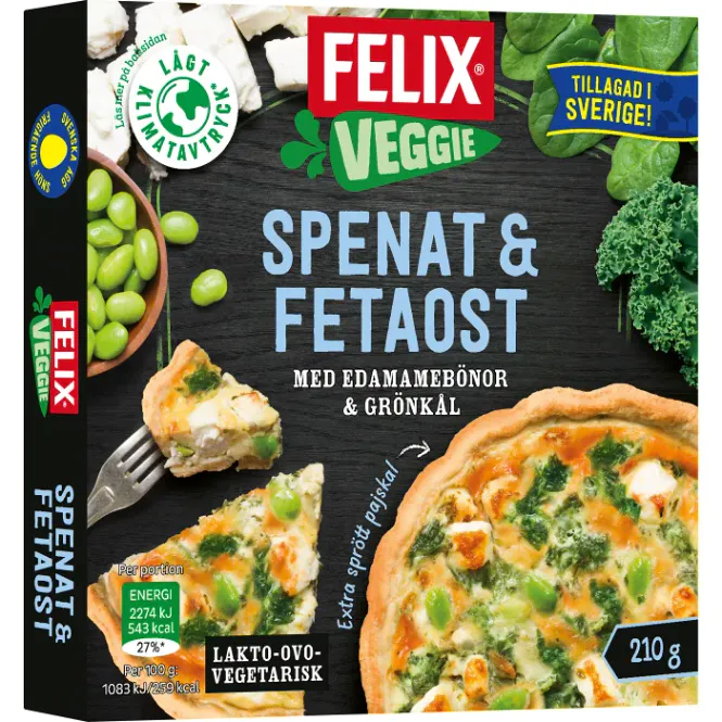 Huvudbild Felix Spenat & Fetaostpaj